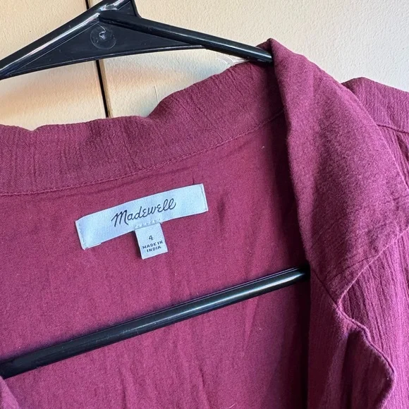 Madewell gauze button up midi dress - Picture 2 of 4